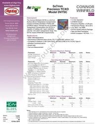 DV75C-025.0M Datasheet Cover