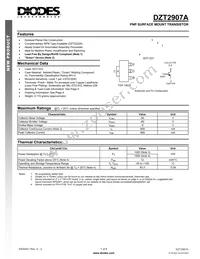 DZT2907A-13 Datasheet Cover