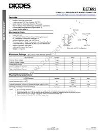 DZT651-13 Datasheet Cover