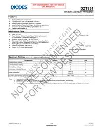 DZT851-13 Datasheet Cover