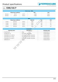 E30/15/7-3F36-G500 Datasheet Page 2