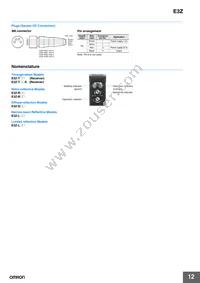 E3Z-B82 0.5M Datasheet Page 12