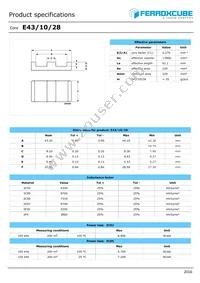 E43/10/28-3F4 Datasheet Cover