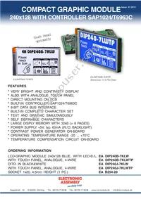 EA DIP240B-7KLWT Datasheet Cover