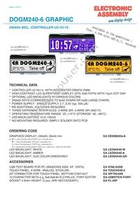 EA DOGM240S-6 Datasheet Cover
