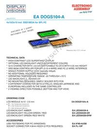 EA DOGS104B-A Datasheet Cover