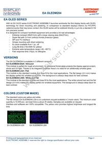 EA OLEDM204-GGA Datasheet Page 2