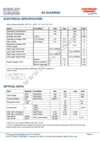 EA OLEDM204-GGA Datasheet Page 9