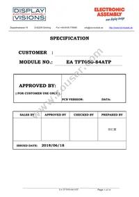 EA TFT050-84ATP Cover