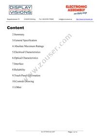 EA TFT050-84ATP Datasheet Page 2