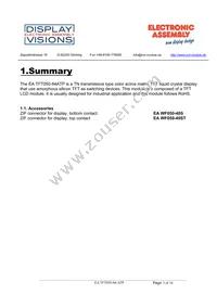 EA TFT050-84ATP Datasheet Page 3