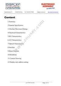 EA TFT052-41ANN Datasheet Page 2