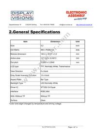 EA TFT052-41ANN Datasheet Page 4