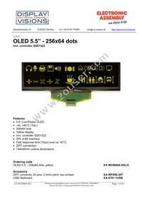 EA W256064-XGLG Datasheet Cover