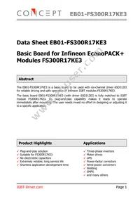 EB01-FS300R17KE3 Datasheet Cover