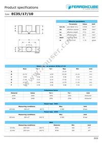 EC35/17/10-3C91 Datasheet Cover