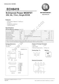 ECH8419-TL-H Datasheet Cover