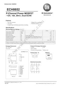 ECH8652-TL-H Datasheet Cover