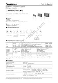 ECQ-U2A824MV Datasheet Cover
