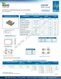ECS-120-20-20BM-TR Datasheet Cover