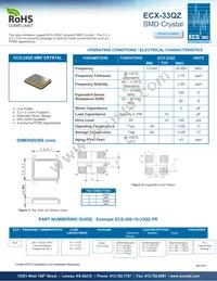 ECS-260-10-33QZ-TR Datasheet Cover