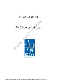 ECS-MPIL0630-1R5MC Datasheet Cover