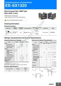 EE-SX1320 Datasheet Cover