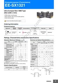 EE-SX1321 Datasheet Cover