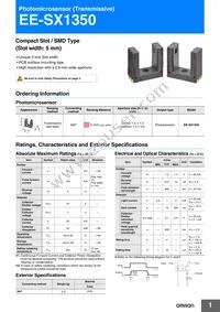 EE-SX1350 Datasheet Cover