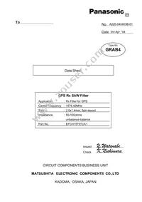 EFCH1575TCA1 Datasheet Cover