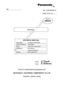 EFCH1842TCA7 Datasheet Cover