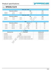 EFD25/13/9-3C95-A250 Datasheet Page 2