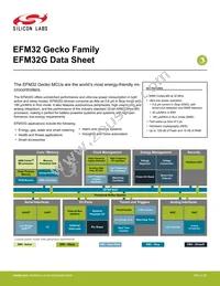 EFM32G232F64-QFP64 Datasheet Cover