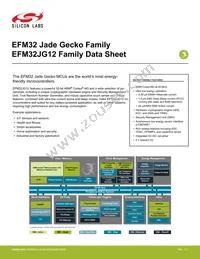 EFM32JG12B500F1024IM48-BR Datasheet Cover