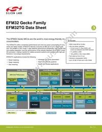 EFM32TG825F32-BGA48T Datasheet Cover