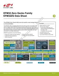EFM32ZG210F16-QFN32 Datasheet Cover