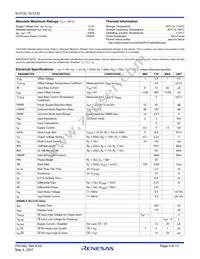 EL5133IWZ-T7A Datasheet Page 3