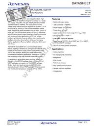 EL5444CUZ-T7 Datasheet Cover