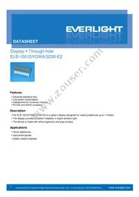 ELB-1001SYGWA/S530-E2 Datasheet Cover