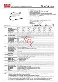 ELN-30-9 Datasheet Cover