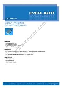 ELS-321SYGWA/S530-E2 Datasheet Cover