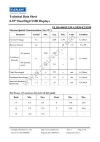 ELSD-406SYGWA/S530-E2/S290 Datasheet Page 3