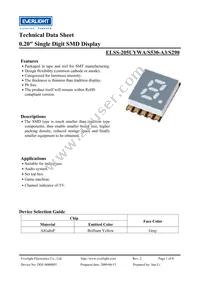 ELSS-205UYWA/S530-A3/S290 Datasheet Cover