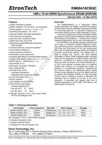 EM68A16CBQC-25IH Datasheet Cover