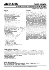 EM68C16CWQG-25IH Datasheet Cover