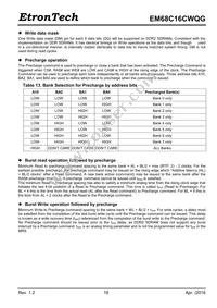 EM68C16CWQG-25IH Datasheet Page 18