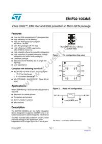 EMIF02-1003M6 Datasheet Cover