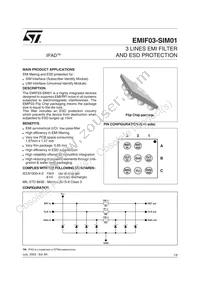 EMIF03-SIM01 Datasheet Cover