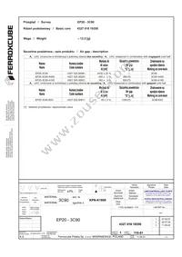 EP20-3C90 Datasheet Cover