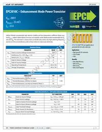 EPC2010C Datasheet Cover